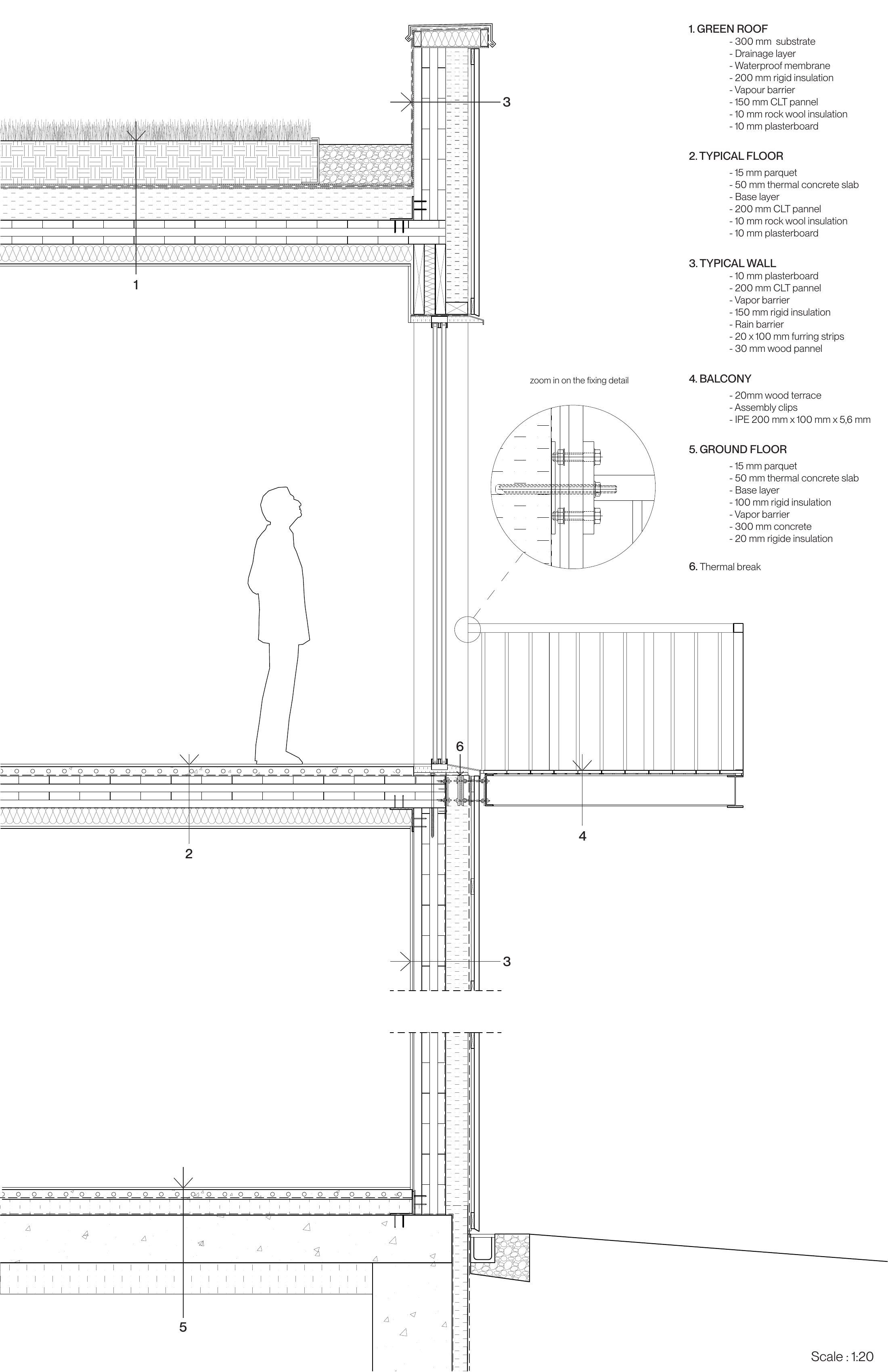 Wall section detail